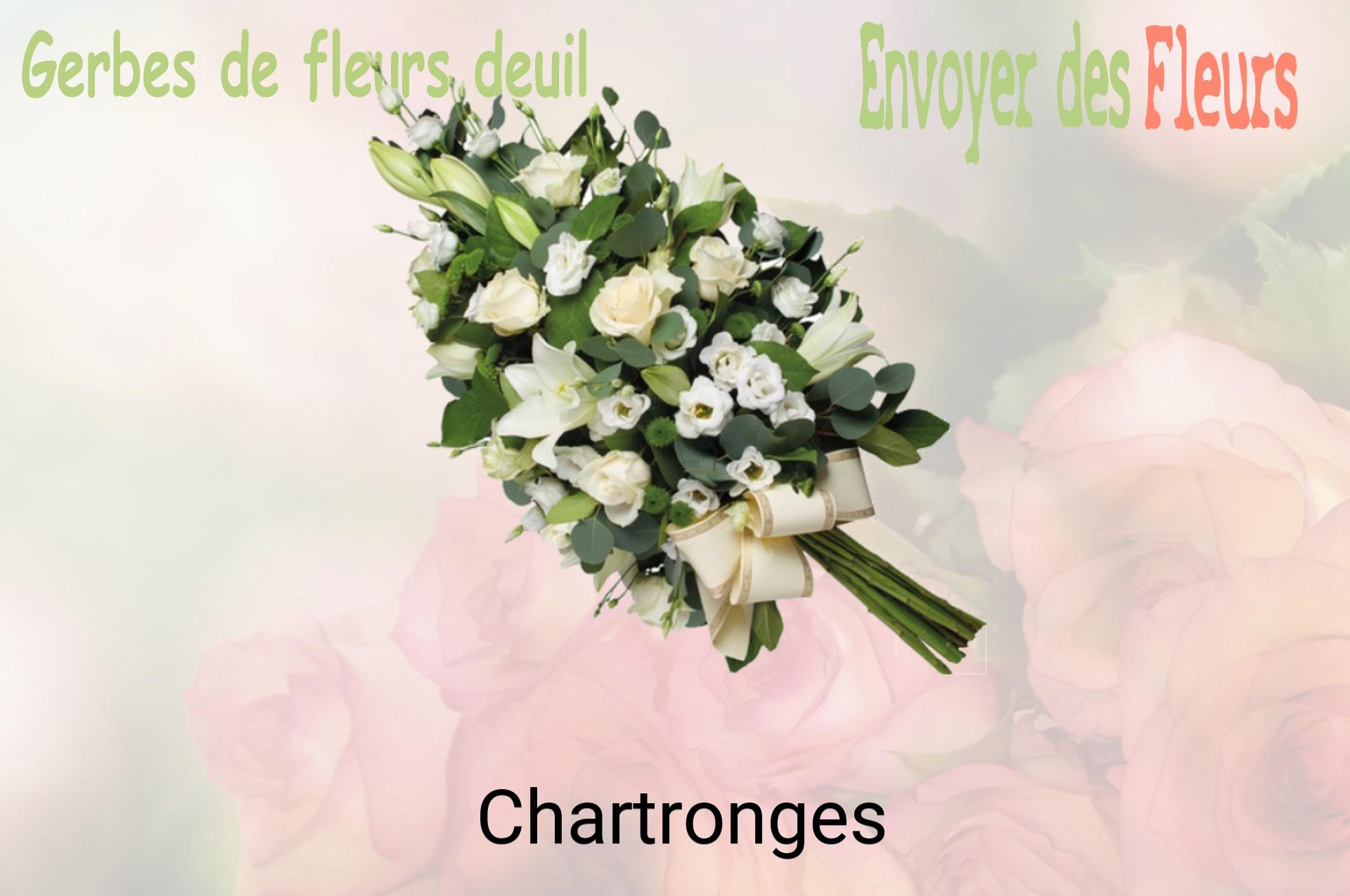 Gerbe de fleurs de deuil livrée à Chartronges